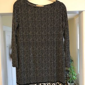 Michael Kors Black Nezla Long Sleeve Dress